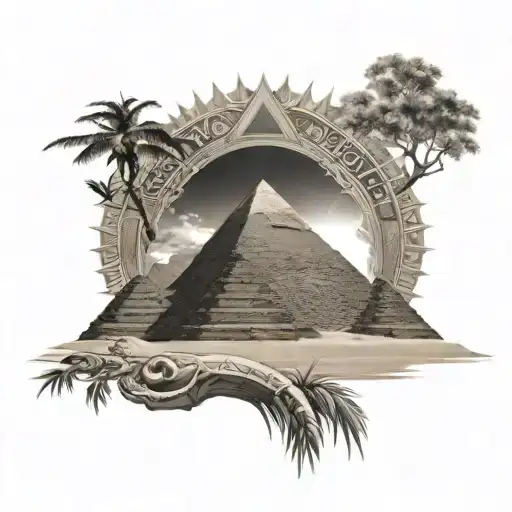 Egyptian Pyramids And Filipino Sun