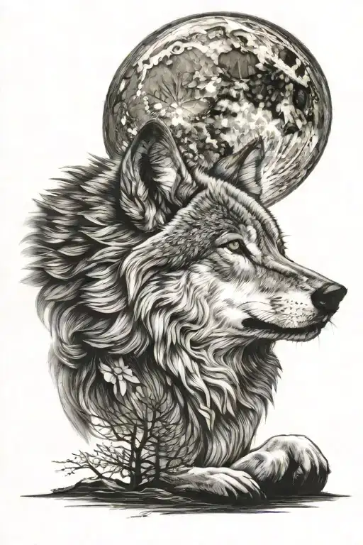 Wolf Howling At The Moon