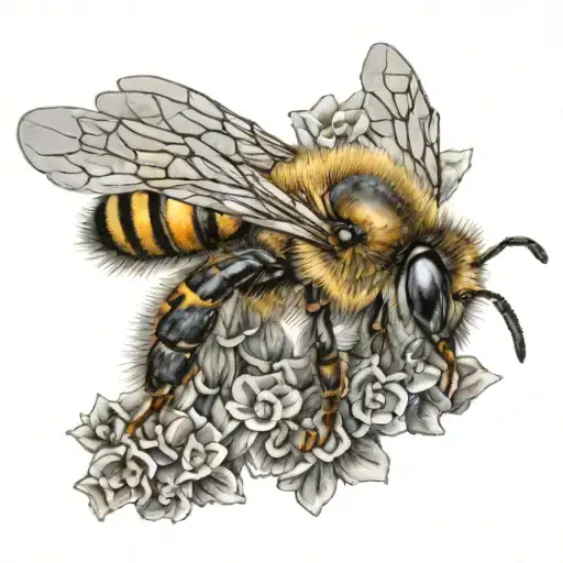 Bee With Honey Comb Number 607