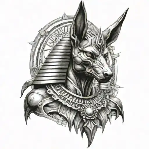 Anubis Portrait Surrounded