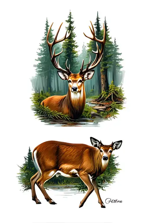 Deer In The Woods