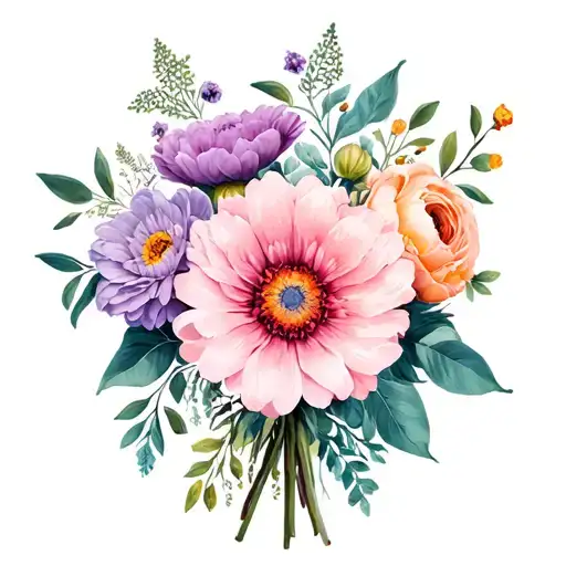 February November Birth Flower Bouquet