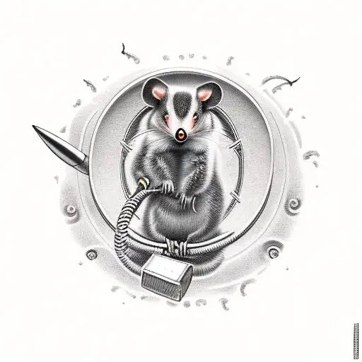 Possum Riding Missile Like A Cowboy