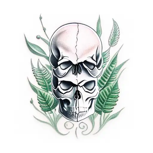 Skull And Plants