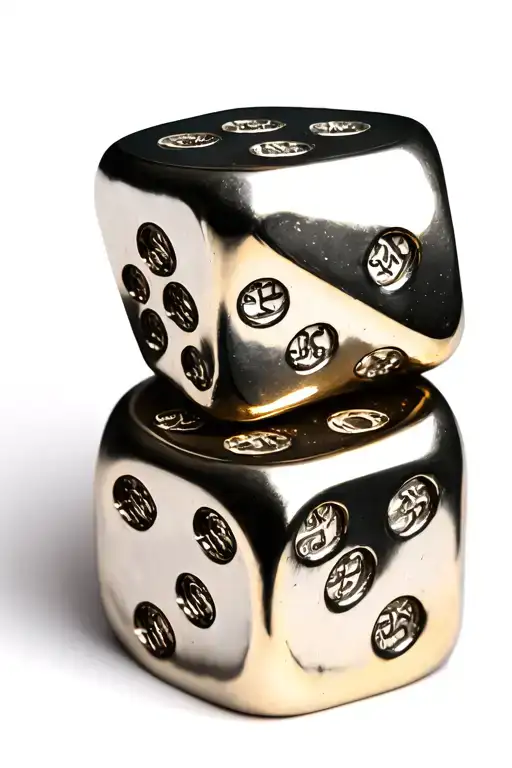 A Pair Of Metal Dice