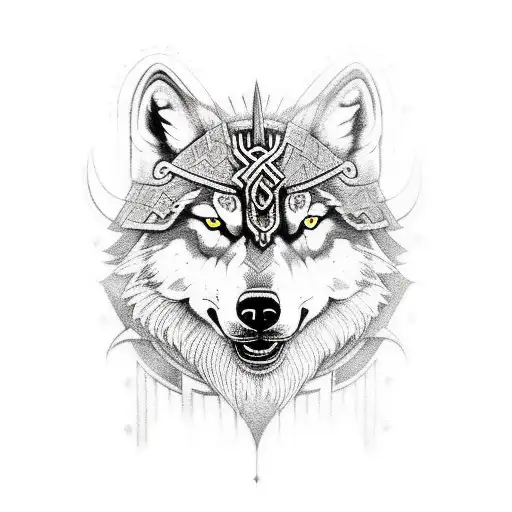 Norse Armor With Wolves And Some Totems