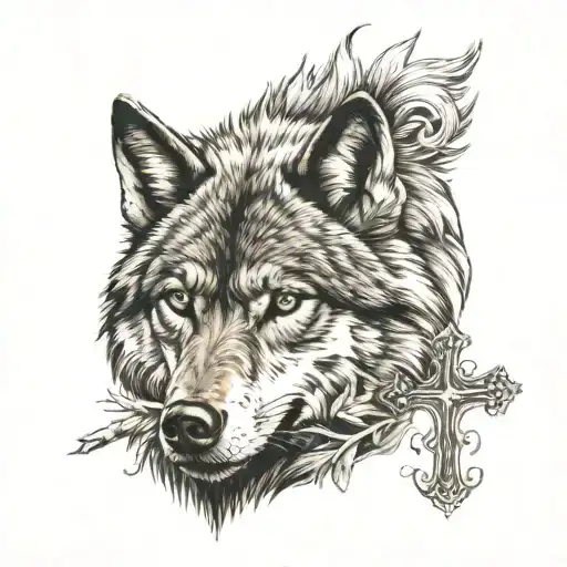 A Wolf With Cross Incorporated