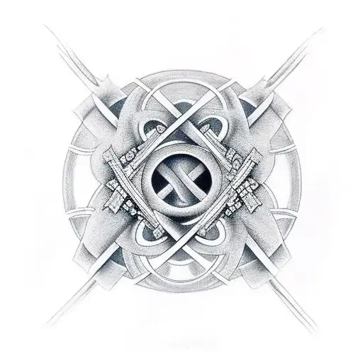 Infinity Symbol Made From A Katana