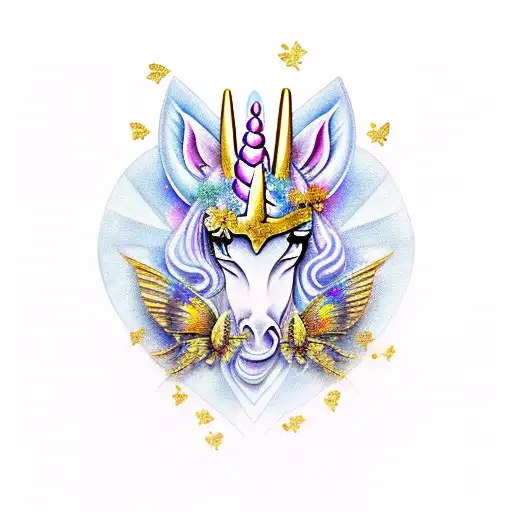 Princess Warrior Unicorn Hard Gold Blood Butterfly