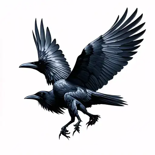Raven Flying