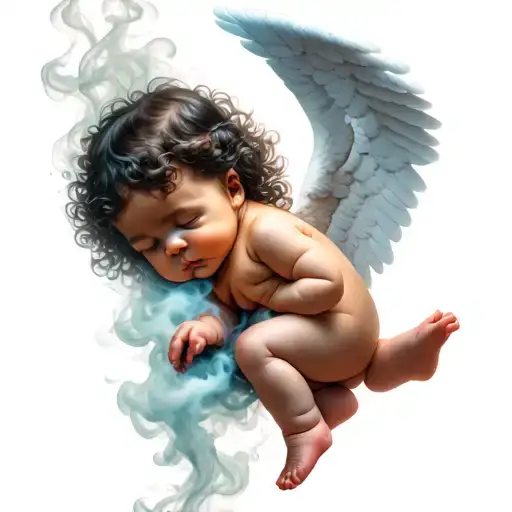 Baby Fallen Angel Smoke Rising
