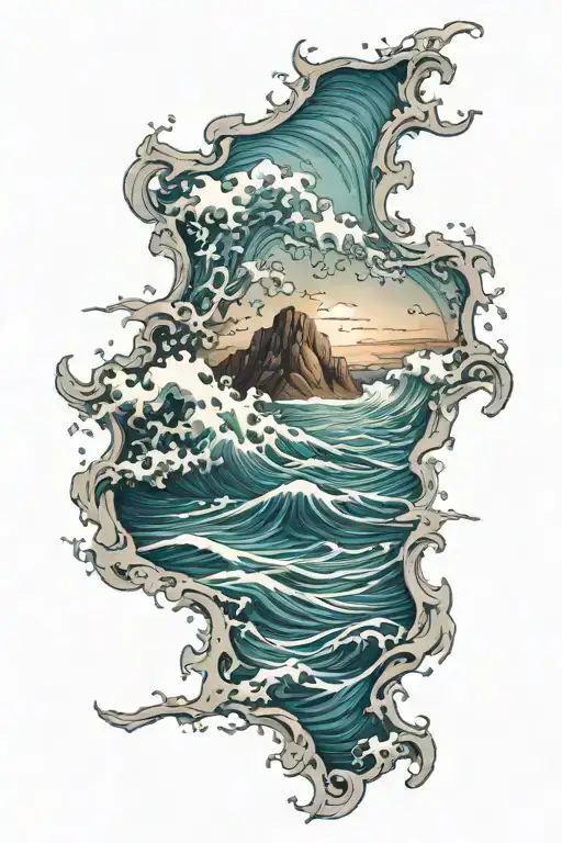 Flat Ocean Water With No Waves