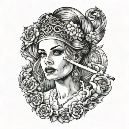 Pretty Russian Girl Smoking Cigarettes