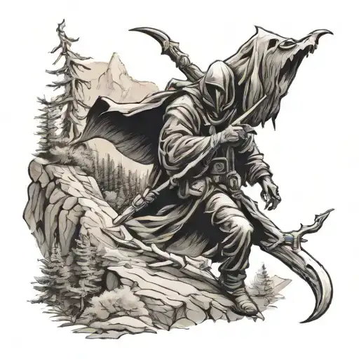 Wilderness And Mountain And Hunting With Grim Reaper