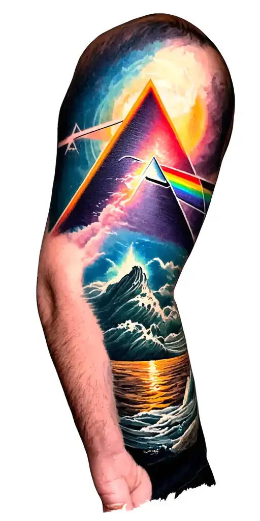 Pink Floyd Colored Covers My Arm