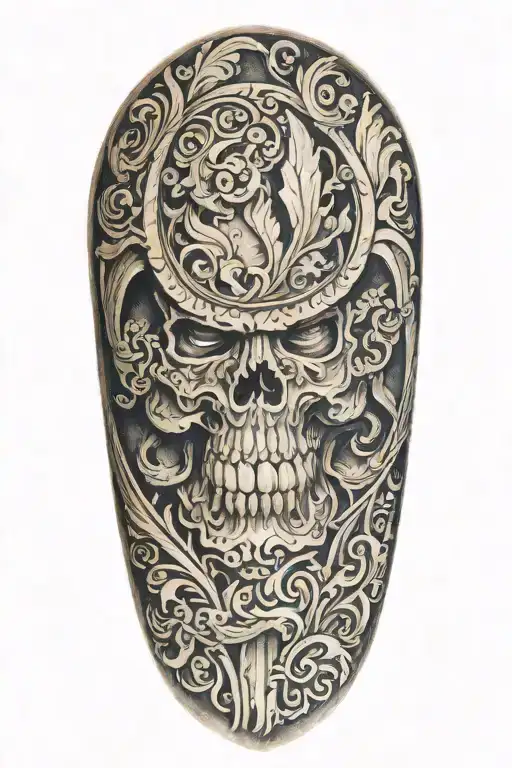 Leather Tooled Should Half Sleeve