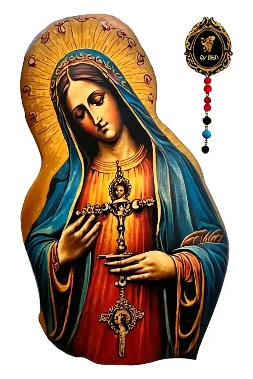 Virgin Of Guadalupe With Rosary