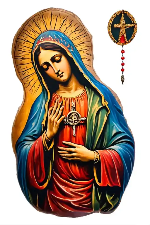 Virgin Of Guadalupe With Rosary