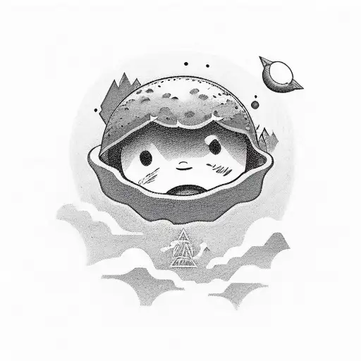 A Little Sad Boy Sits On The Edge Of A Mountain Looking Up At The Sky