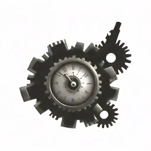 Futuristic Clock Gears Forming