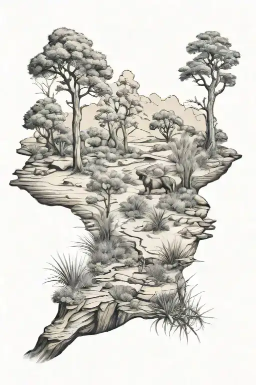 Duchund Forest Filled Desert Landscape