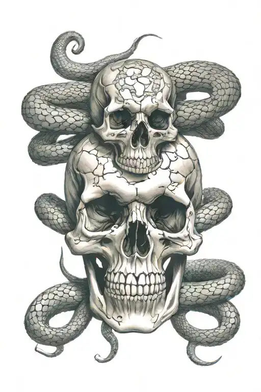 Skull And Snake