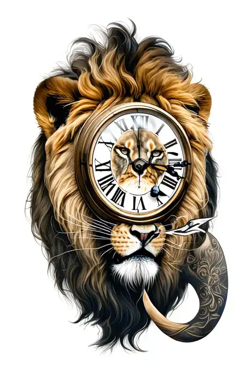 Lion And Clock