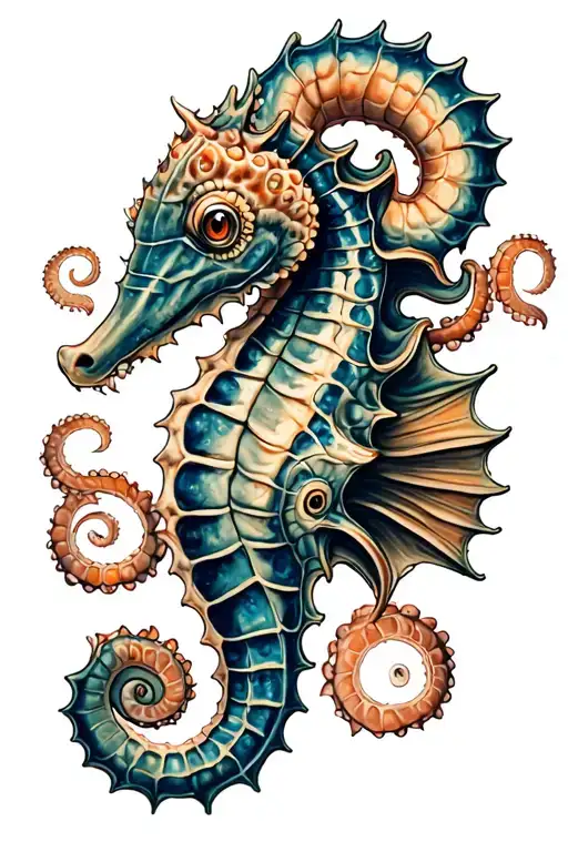 Octopus Attacking Seahorse