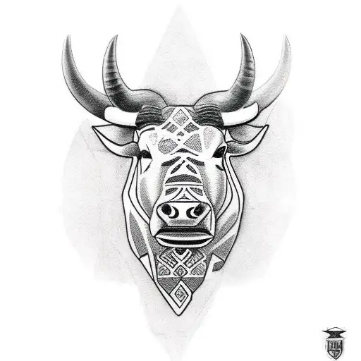 Bull With Samoan Design