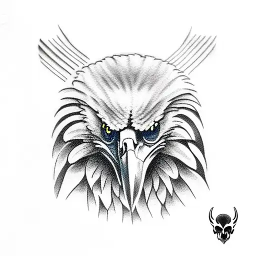 Eagle With Skull