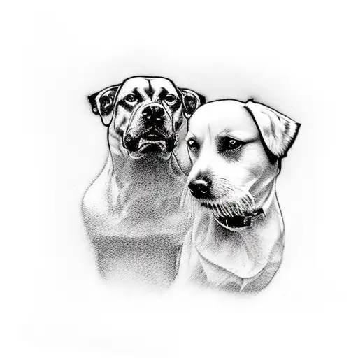 Silhouettes Of Man Dog And Woman