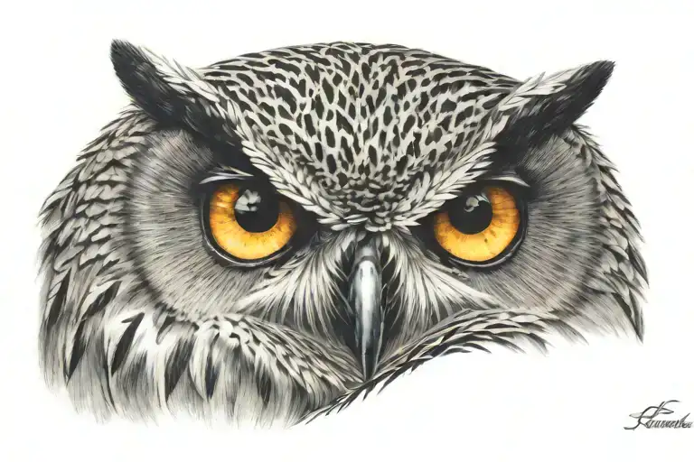 Owl Eyes Looking