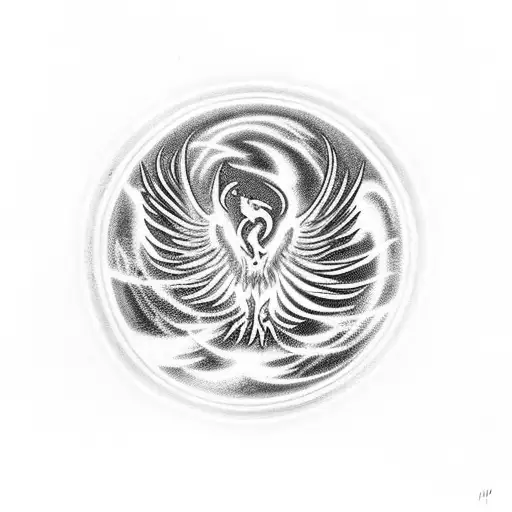 Phoenix Rising From Apocalyptic Earth