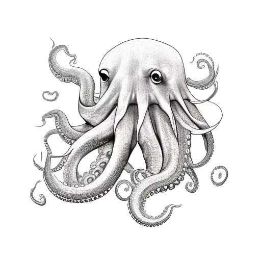 Angry Giant Octopus On Back Shoulder And Pec