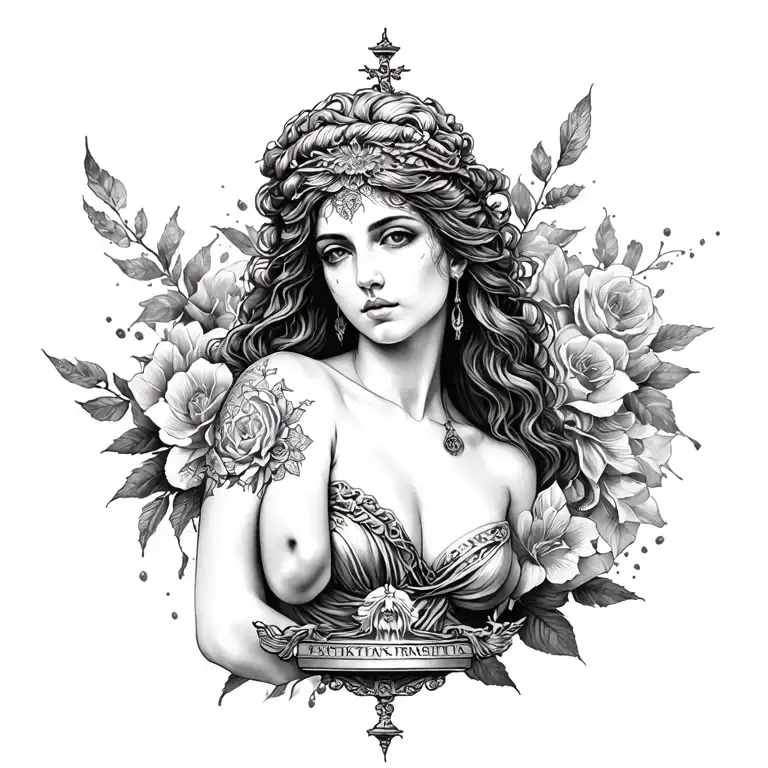 Dark Tatoo Themis Balance And Shord