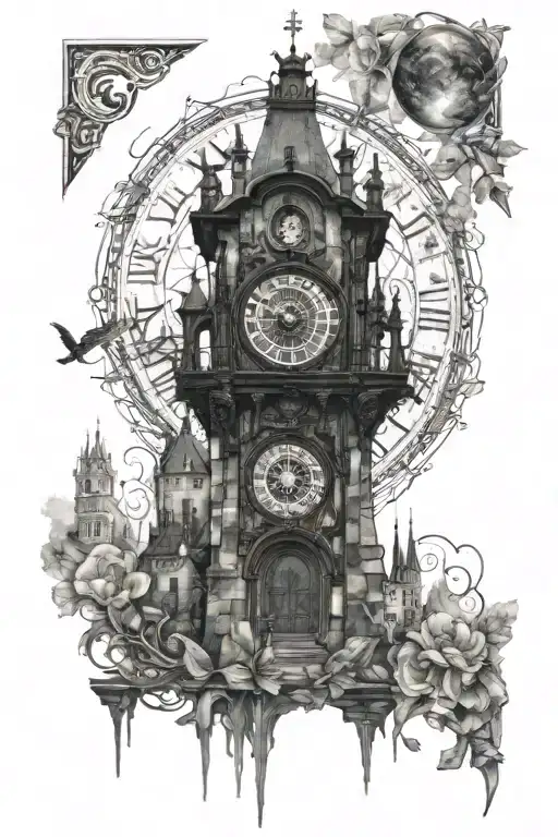 Astronomical Clock Prague Tower Tarot Card