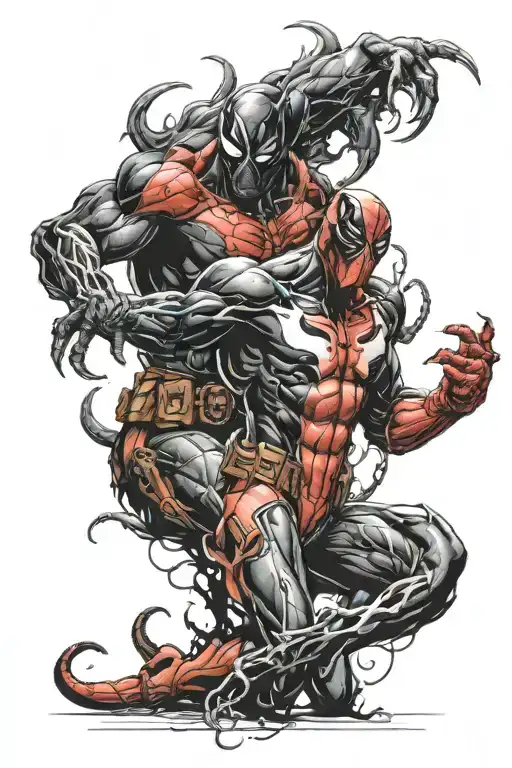 Venom And Deadpool Full Color