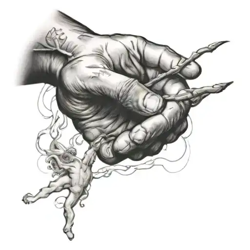 Creation Of Adam Tattoo Design