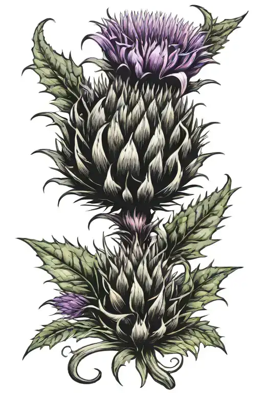 Thistle Celtic Knot Design Incorporating