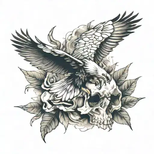 Eagle And Skull Surrounded