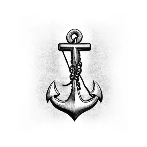 Anchor With Spikes And Chains Arm
