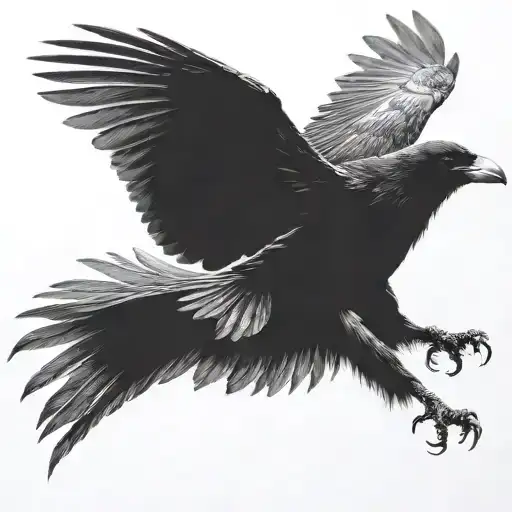 Crow Flying For Chest Shoulder