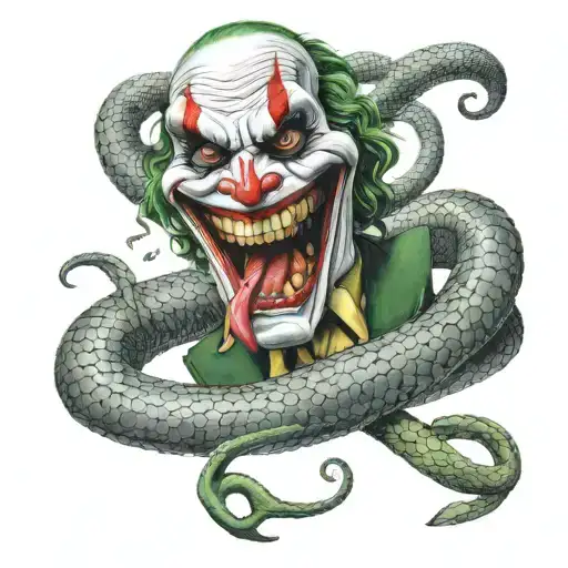 Snake Wrapping Around A Joker Saying Why So Serious