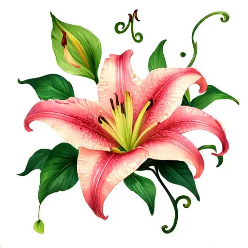 Lily Flower Vine Wrapping