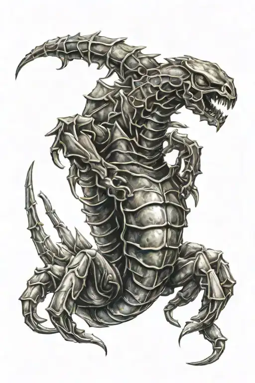 Scorpion With Medieval Armor Castle