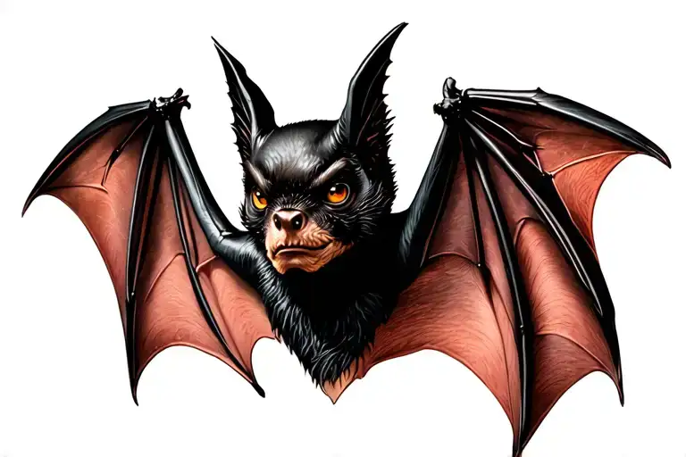 Bat With Wing On My Neck