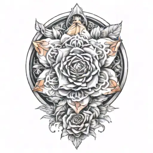 Metatron's Cube In A Rose