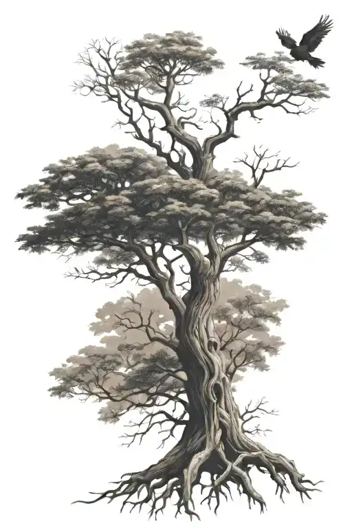 Tree To Represent Family With Other Symbols To Represent Fatherhood