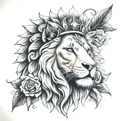 Virgin Of Guadalupe And Lion Of Judah