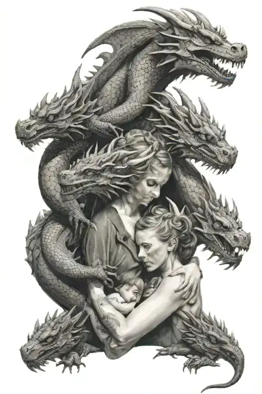 Dragons Mom Children